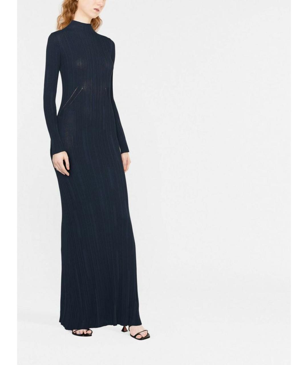 JACQUEMUS Темно-синее коктейльное платье, фото 4