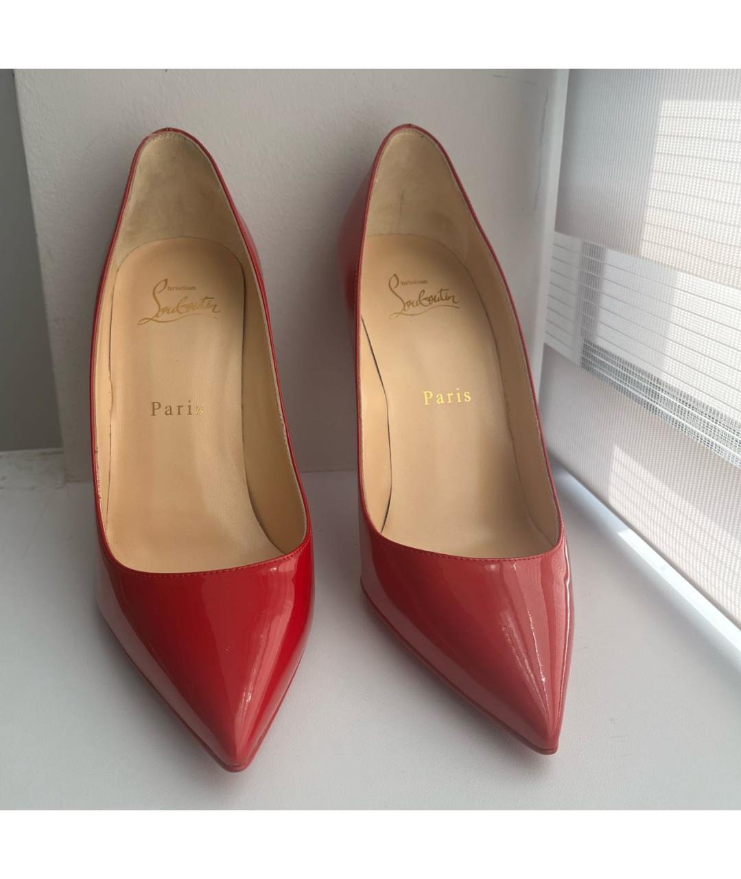 CHRISTIAN LOUBOUTIN Красные туфли из лакированной кожи, фото 2