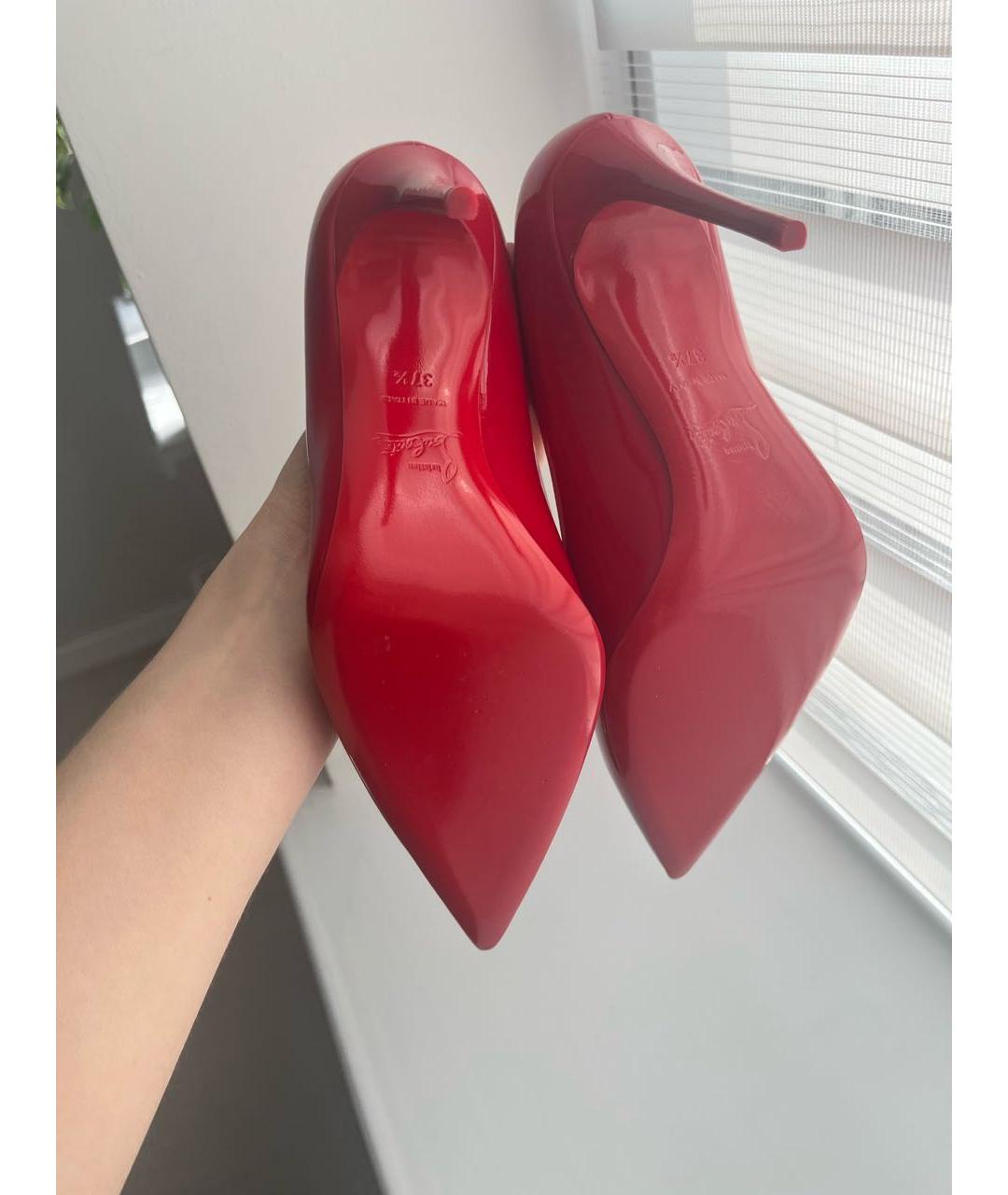 CHRISTIAN LOUBOUTIN Красные туфли из лакированной кожи, фото 6