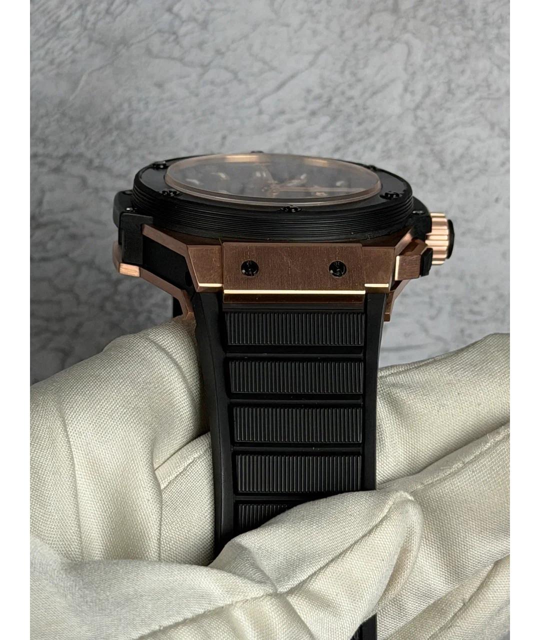 HUBLOT Черные часы из розового золота, фото 5