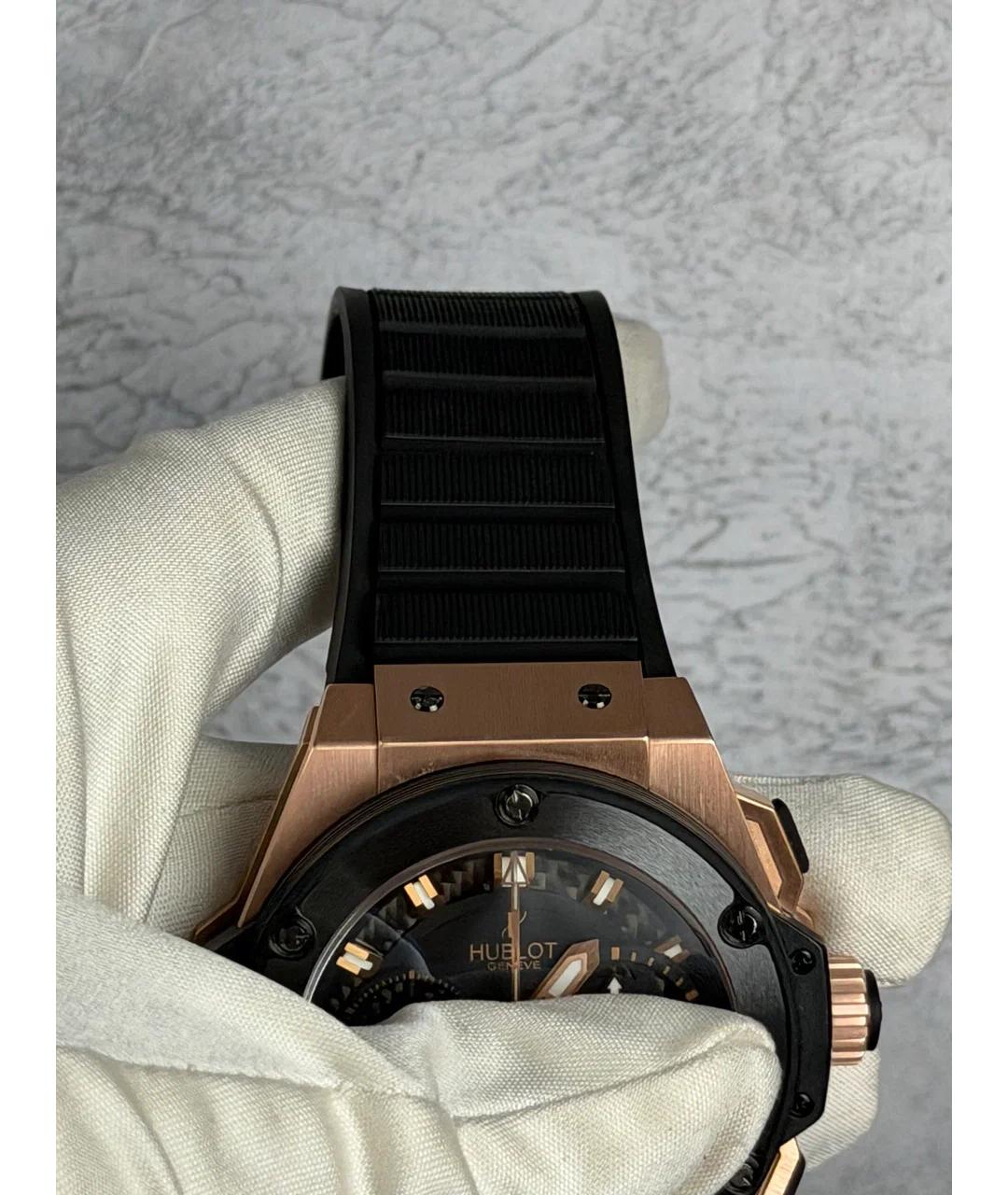 HUBLOT Черные часы из розового золота, фото 6