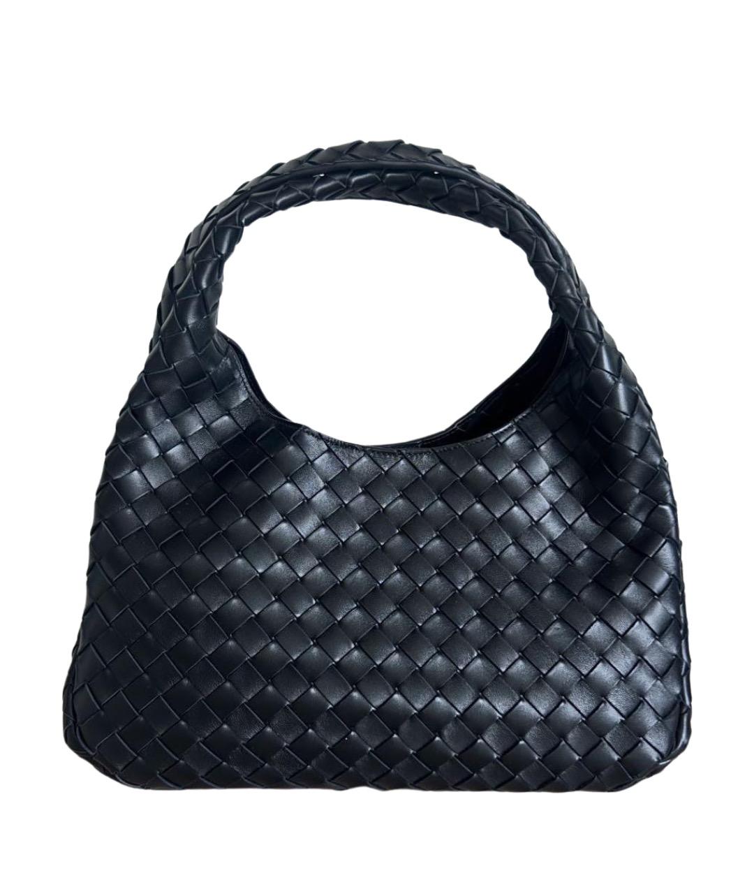 BOTTEGA VENETA Черная кожаная сумка с короткими ручками, фото 1