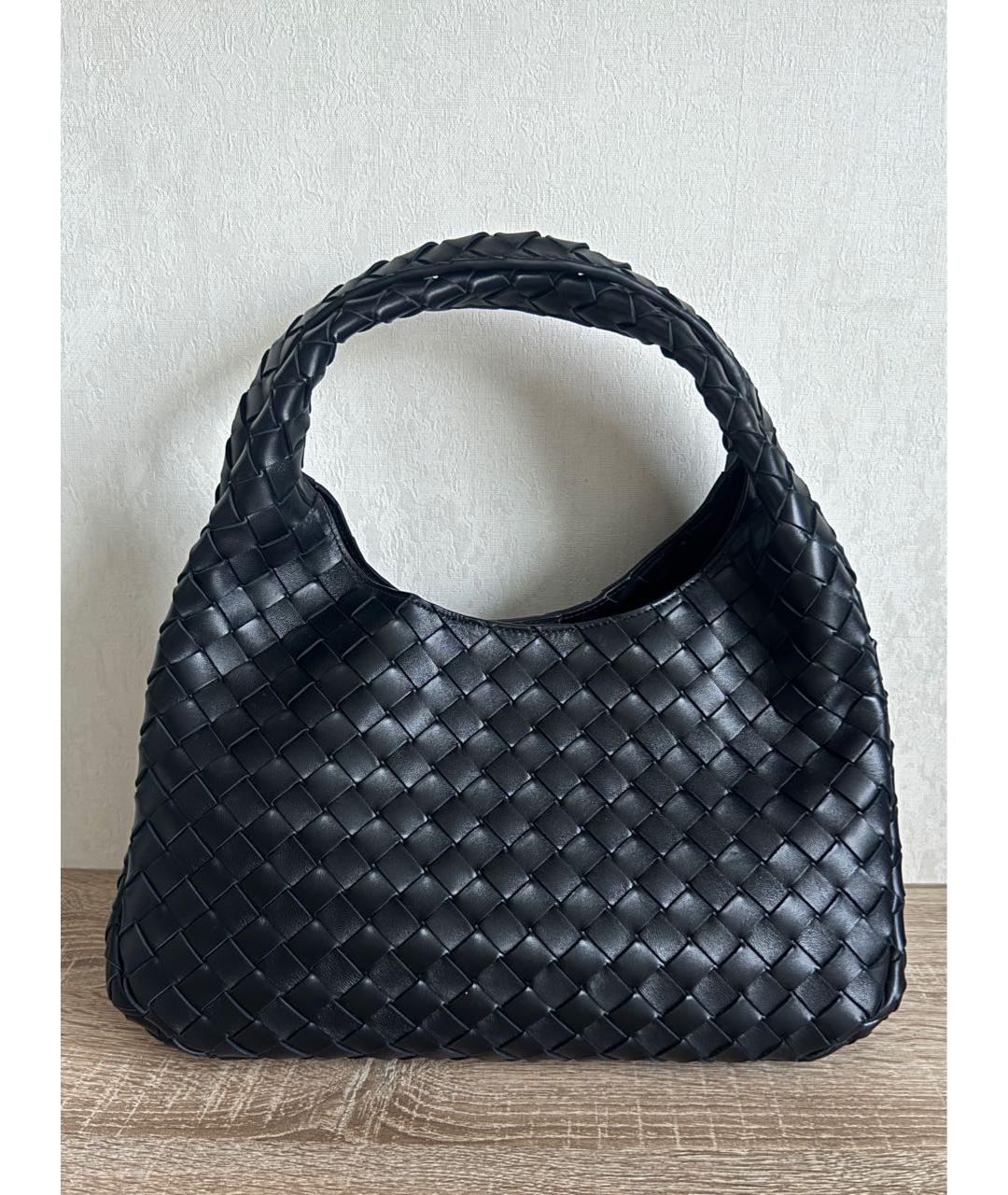 BOTTEGA VENETA Черная кожаная сумка с короткими ручками, фото 8