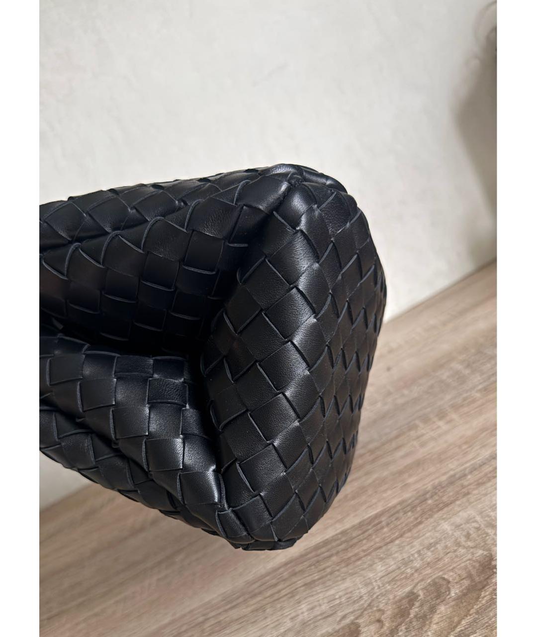 BOTTEGA VENETA Черная кожаная сумка с короткими ручками, фото 4