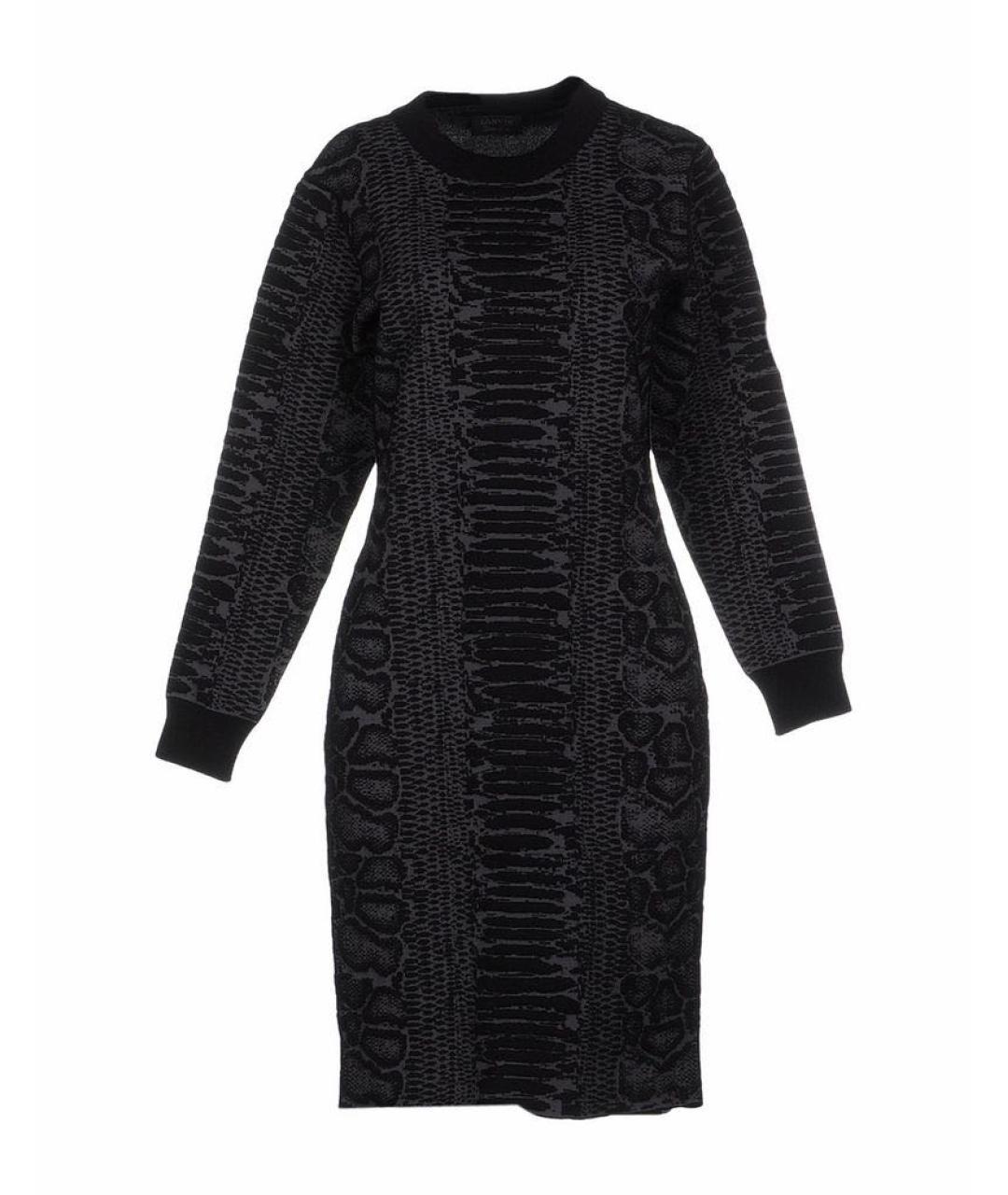 LANVIN Черное шерстяное платье, фото 1