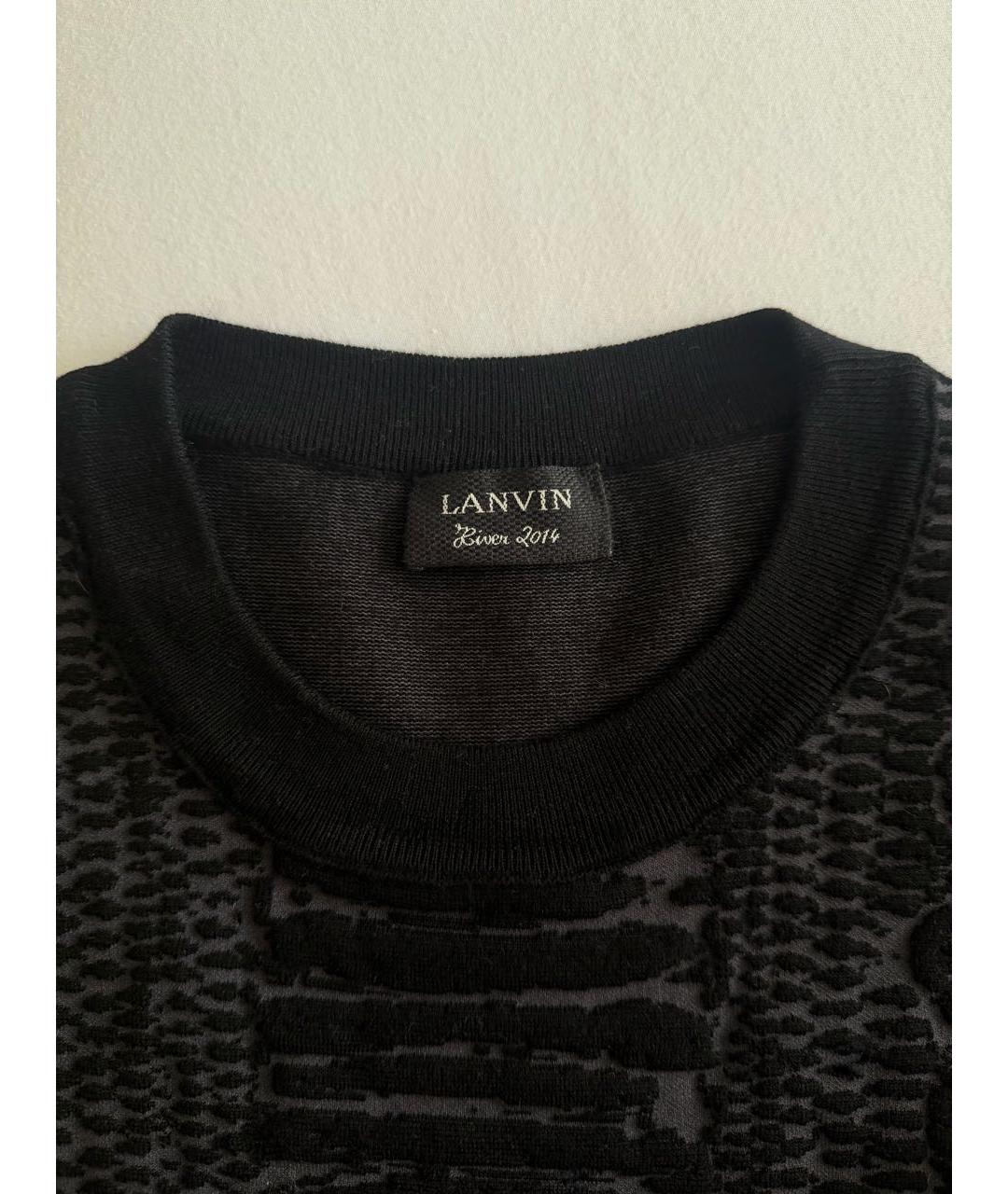 LANVIN Черное шерстяное платье, фото 5