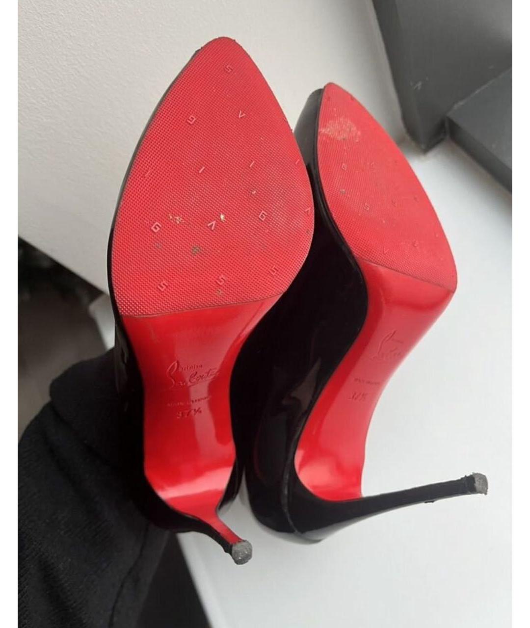 CHRISTIAN LOUBOUTIN Черные туфли из лакированной кожи, фото 6