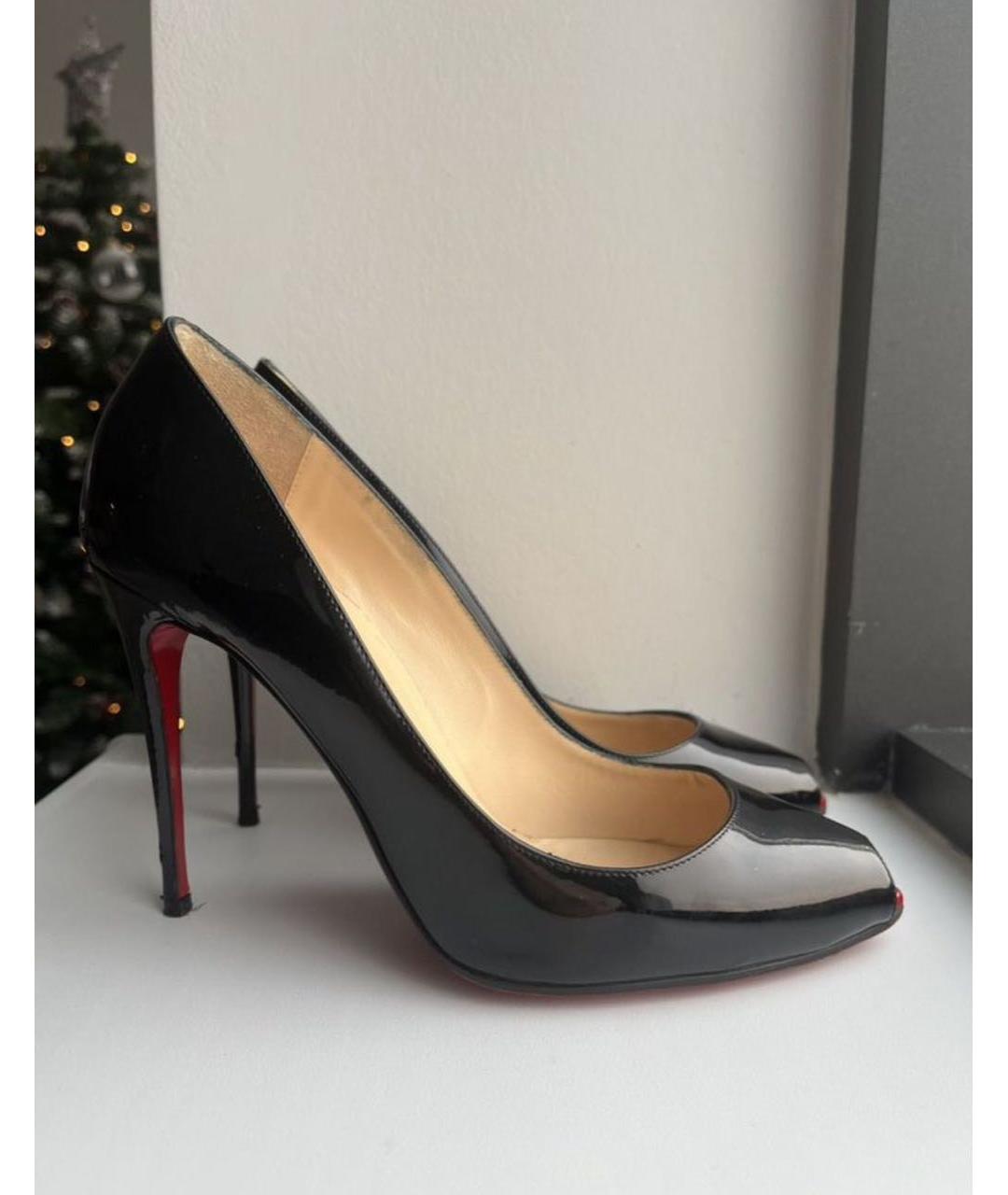 CHRISTIAN LOUBOUTIN Черные туфли из лакированной кожи, фото 8