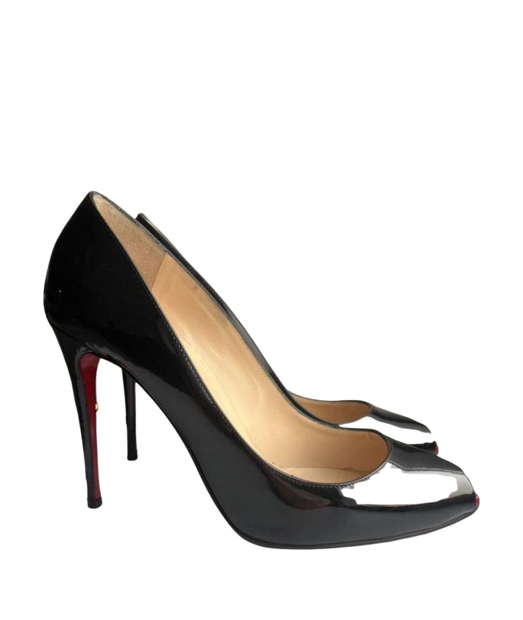 CHRISTIAN LOUBOUTIN Черные туфли из лакированной кожи, фото 1