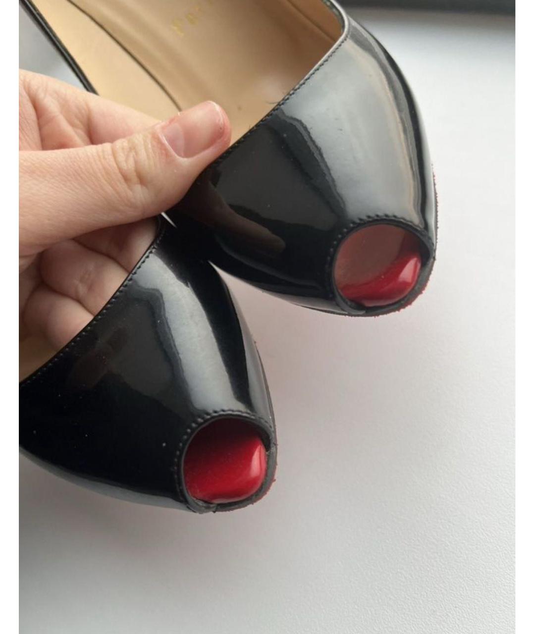 CHRISTIAN LOUBOUTIN Черные туфли из лакированной кожи, фото 3
