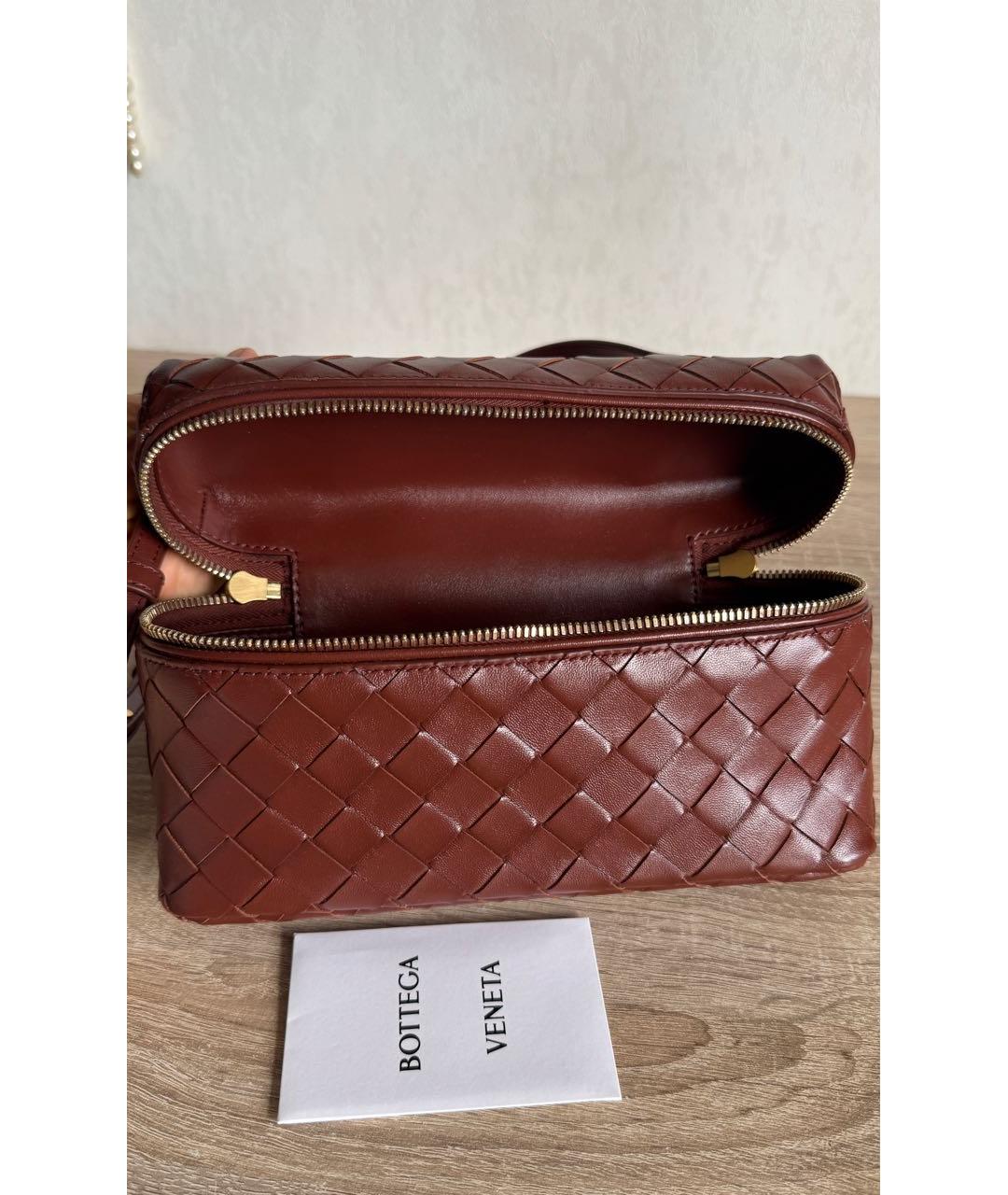 BOTTEGA VENETA Красная кожаная сумка через плечо, фото 8