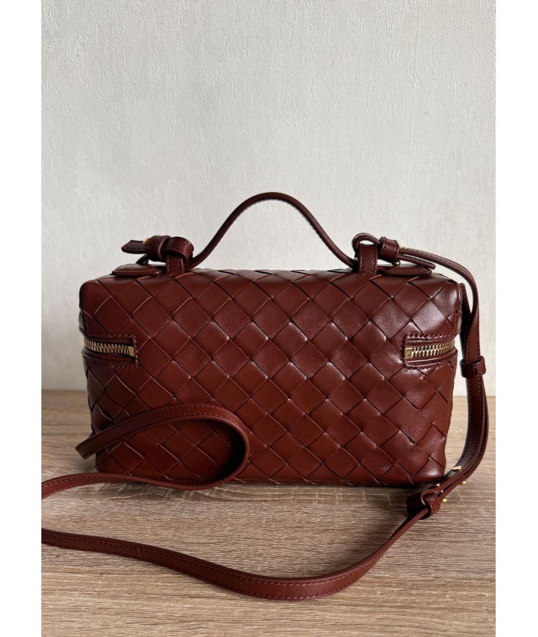 BOTTEGA VENETA Красная кожаная сумка через плечо, фото 2