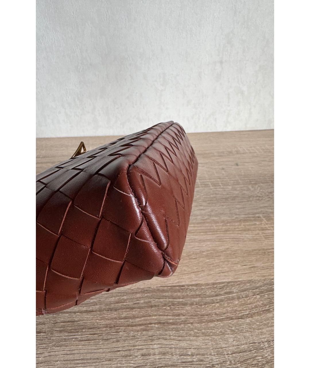 BOTTEGA VENETA Красная кожаная сумка через плечо, фото 3