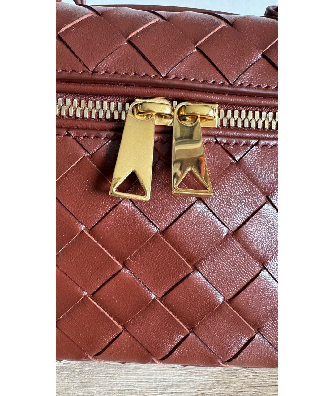 BOTTEGA VENETA Красная кожаная сумка через плечо, фото 5