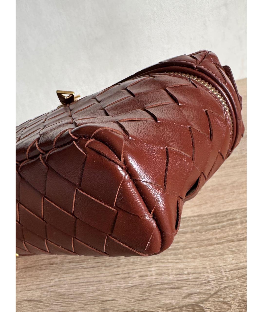 BOTTEGA VENETA Красная кожаная сумка через плечо, фото 4