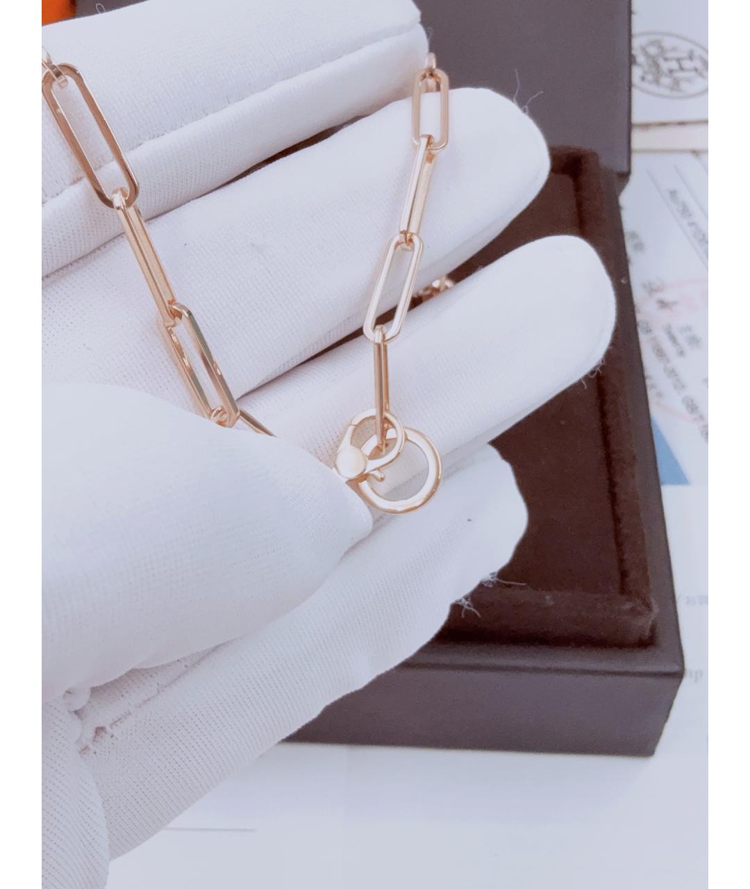 HERMES Золотой браслет из розового золота, фото 8