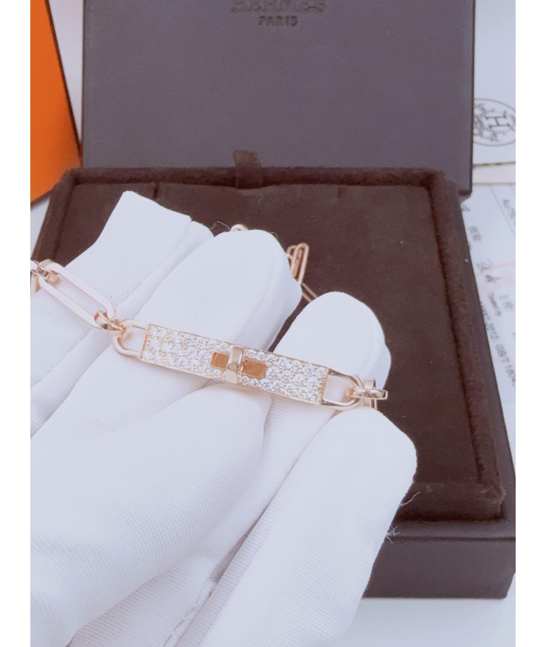 HERMES Золотой браслет из розового золота, фото 6