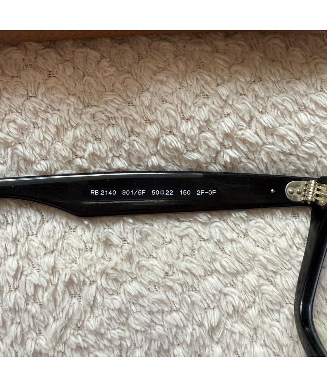 RAY BAN Черные пластиковые солнцезащитные очки, фото 4