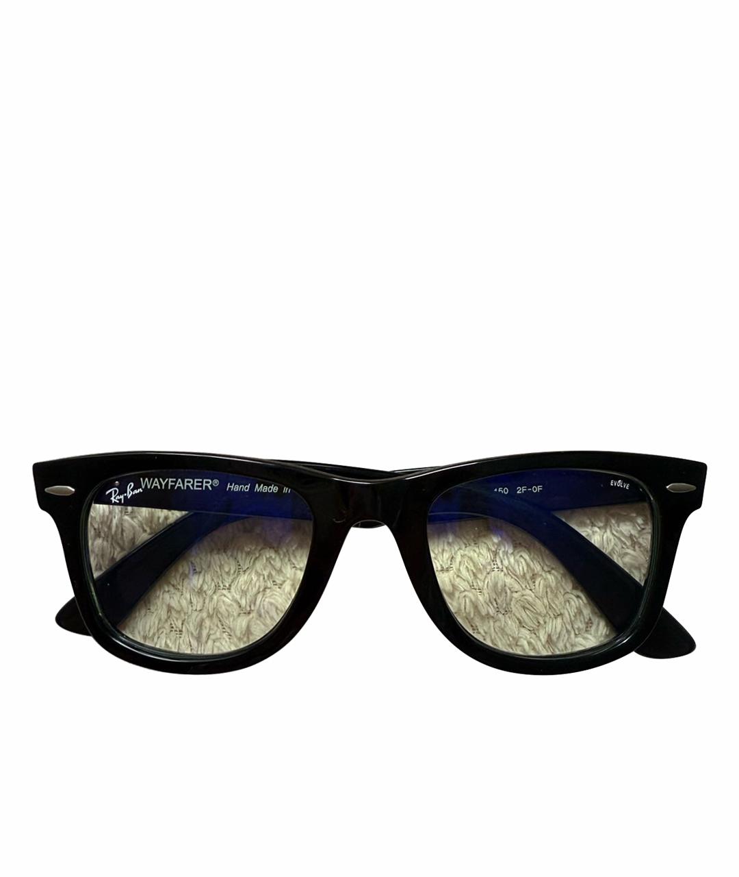 RAY BAN Черные пластиковые солнцезащитные очки, фото 1