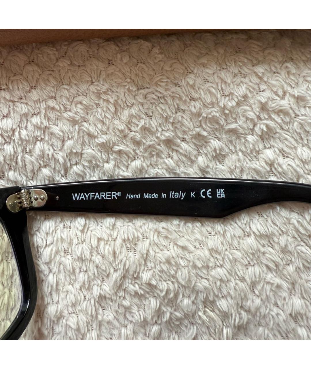 RAY BAN Черные пластиковые солнцезащитные очки, фото 3