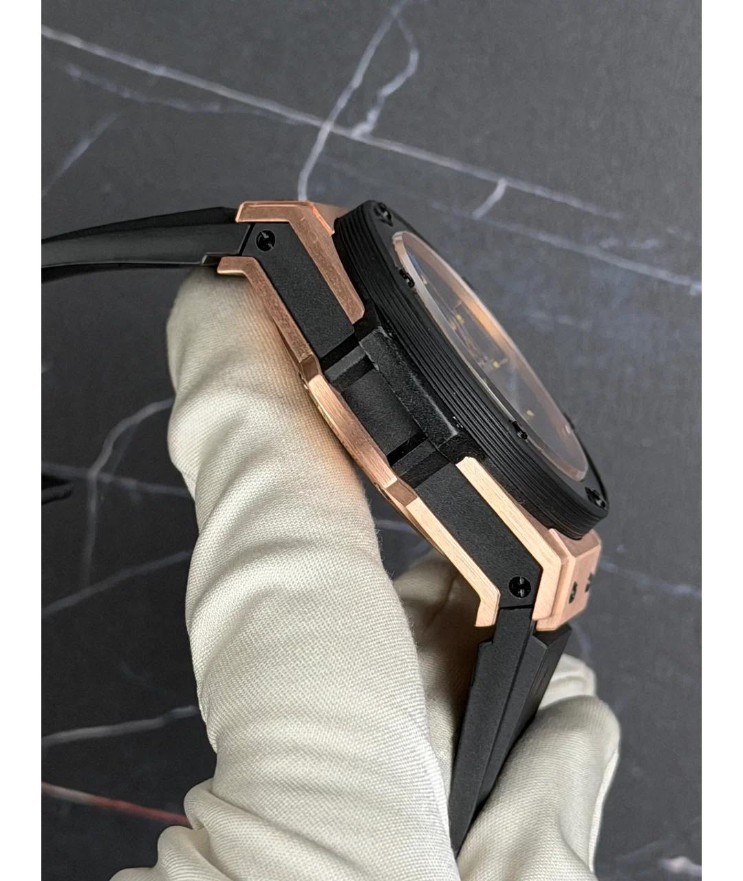 HUBLOT Черные часы из розового золота, фото 4