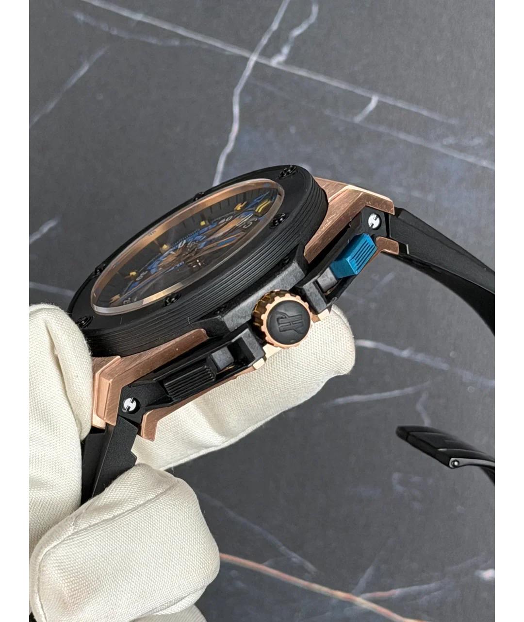 HUBLOT Черные часы из розового золота, фото 3