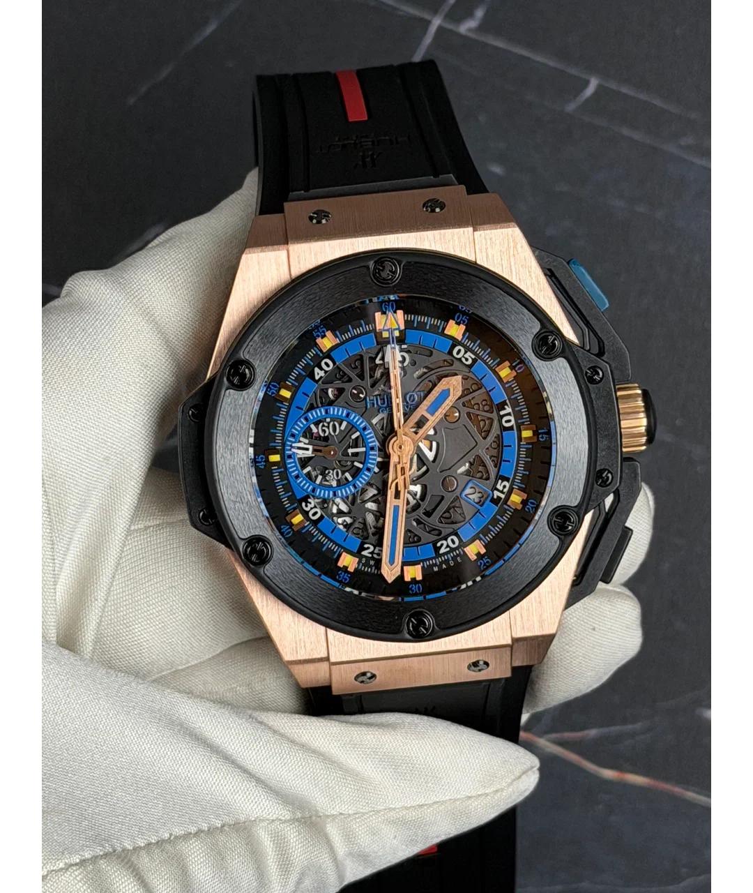 HUBLOT Черные часы из розового золота, фото 2