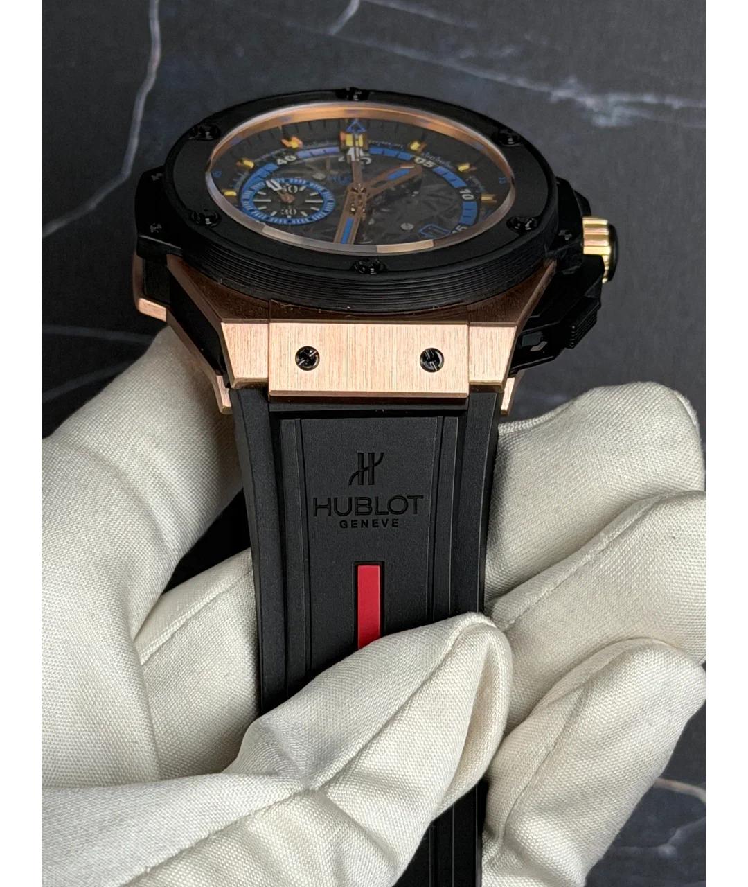 HUBLOT Черные часы из розового золота, фото 5