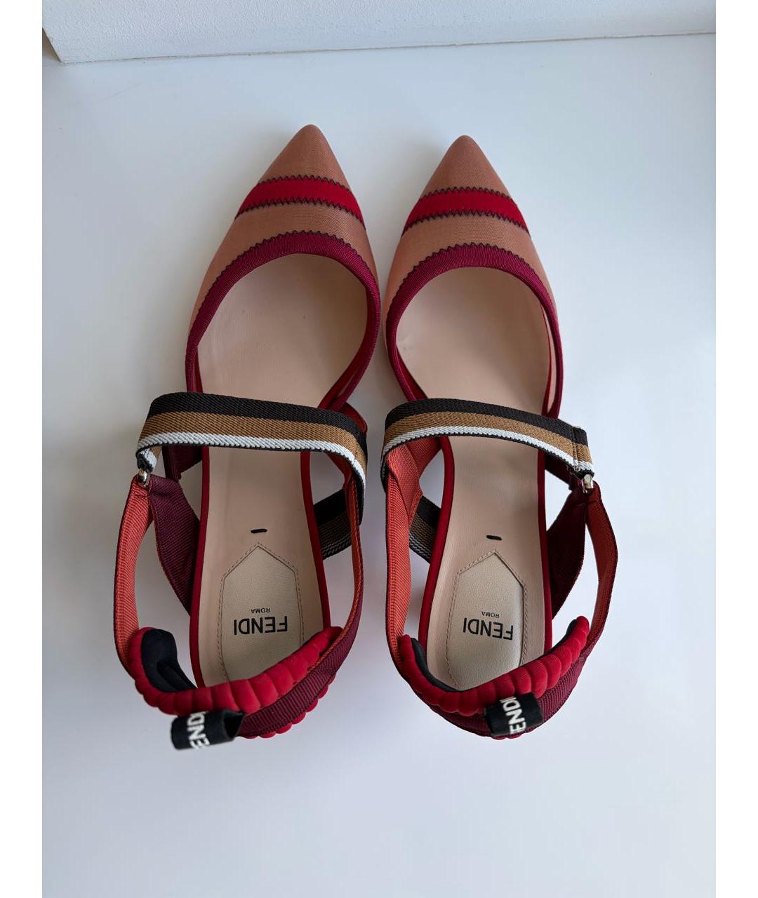 FENDI Мульти текстильные туфли, фото 3