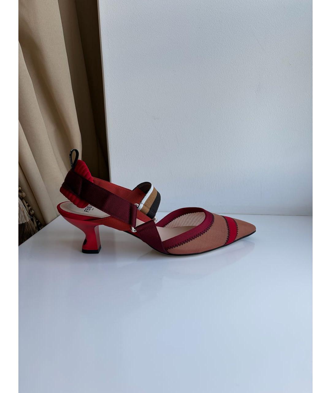 FENDI Мульти текстильные туфли, фото 5