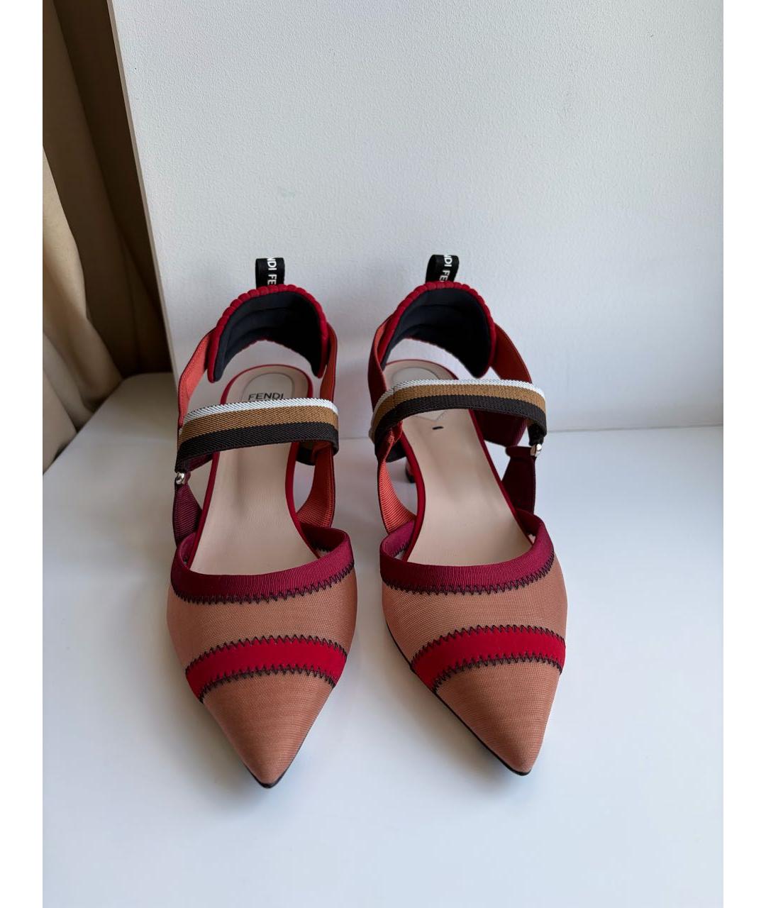 FENDI Мульти текстильные туфли, фото 2