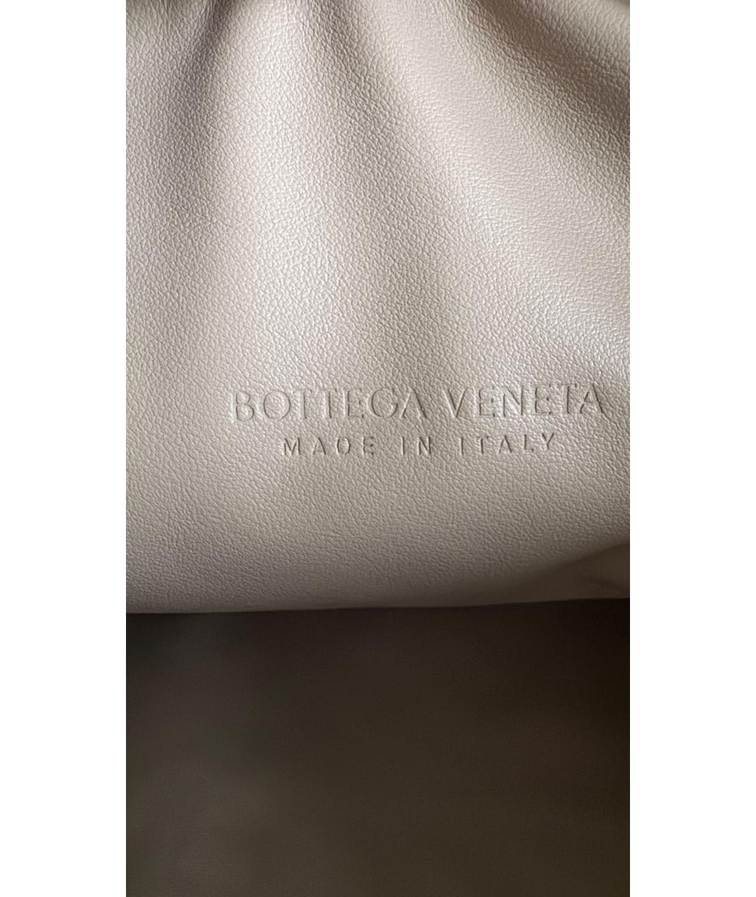 BOTTEGA VENETA Бежевая кожаная сумка с короткими ручками, фото 7
