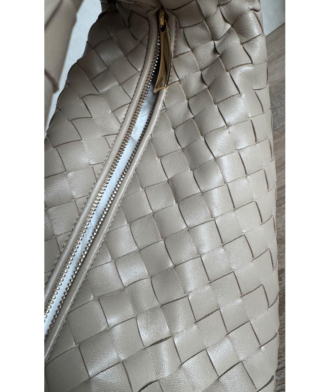 BOTTEGA VENETA Бежевая кожаная сумка с короткими ручками, фото 5