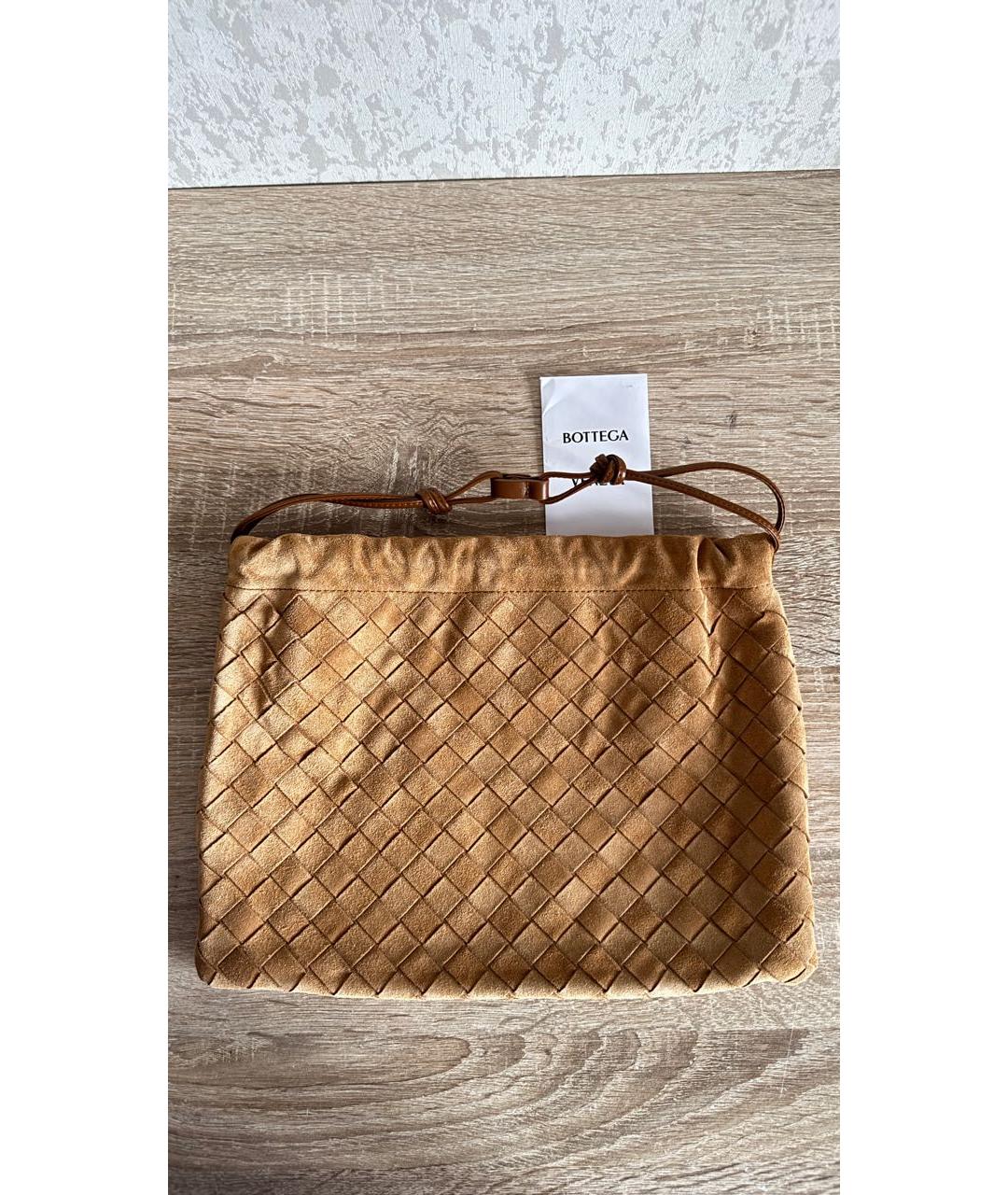 BOTTEGA VENETA Коричневая замшевая сумка через плечо, фото 3