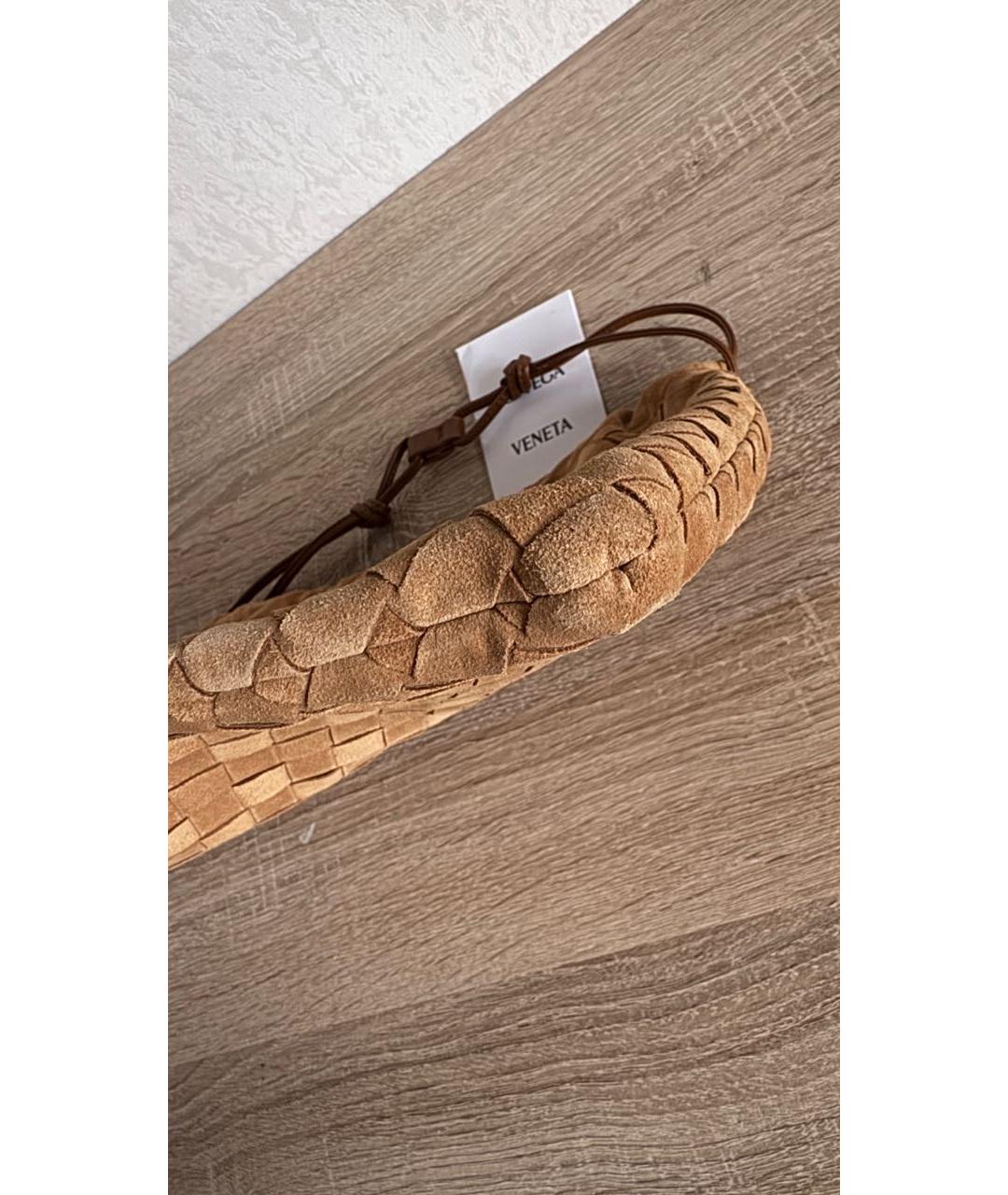 BOTTEGA VENETA Коричневая замшевая сумка через плечо, фото 4