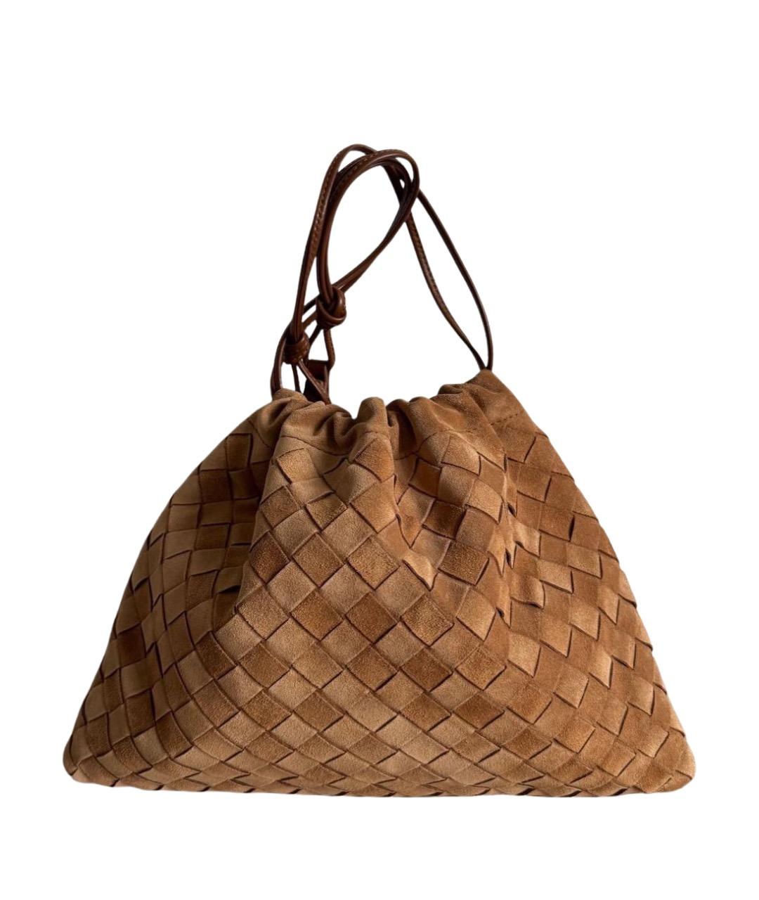 BOTTEGA VENETA Коричневая замшевая сумка через плечо, фото 1