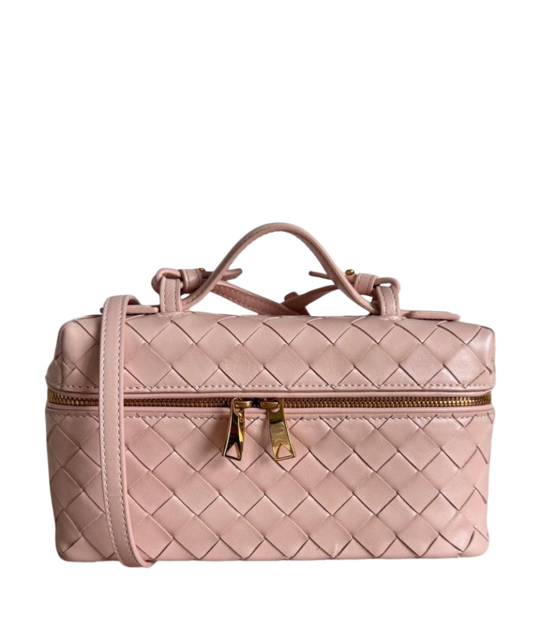 BOTTEGA VENETA Розовая кожаная сумка через плечо, фото 1