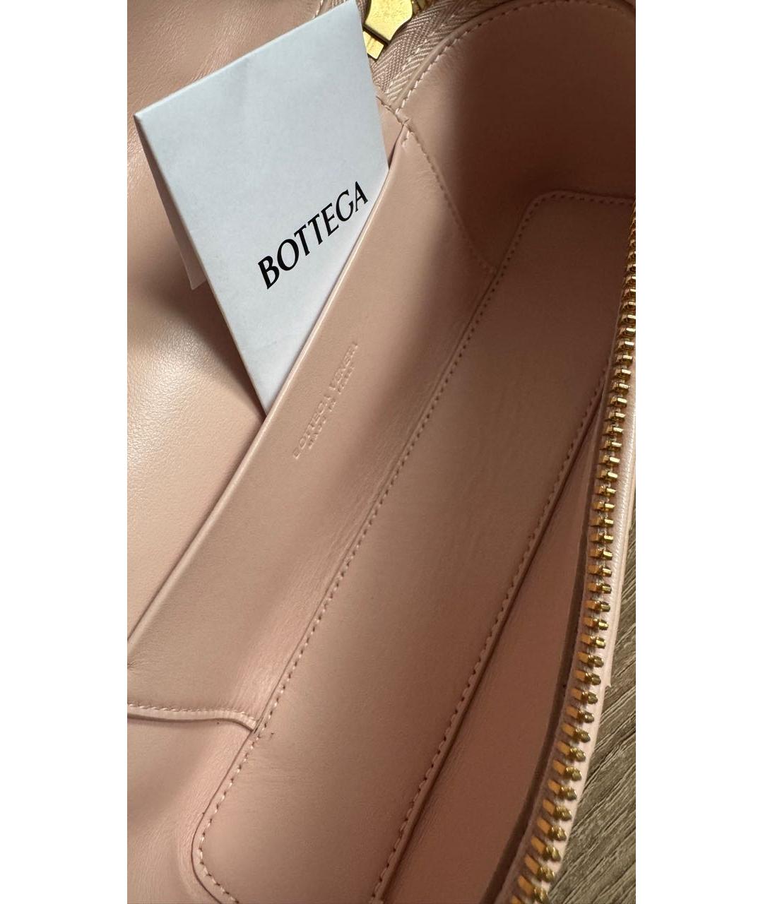 BOTTEGA VENETA Розовая кожаная сумка через плечо, фото 6