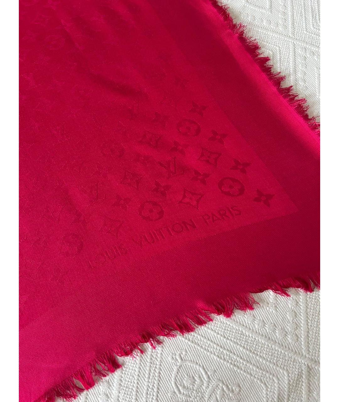 LOUIS VUITTON Фуксия шарф, фото 5