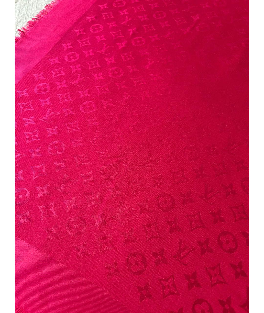 LOUIS VUITTON Фуксия шарф, фото 7