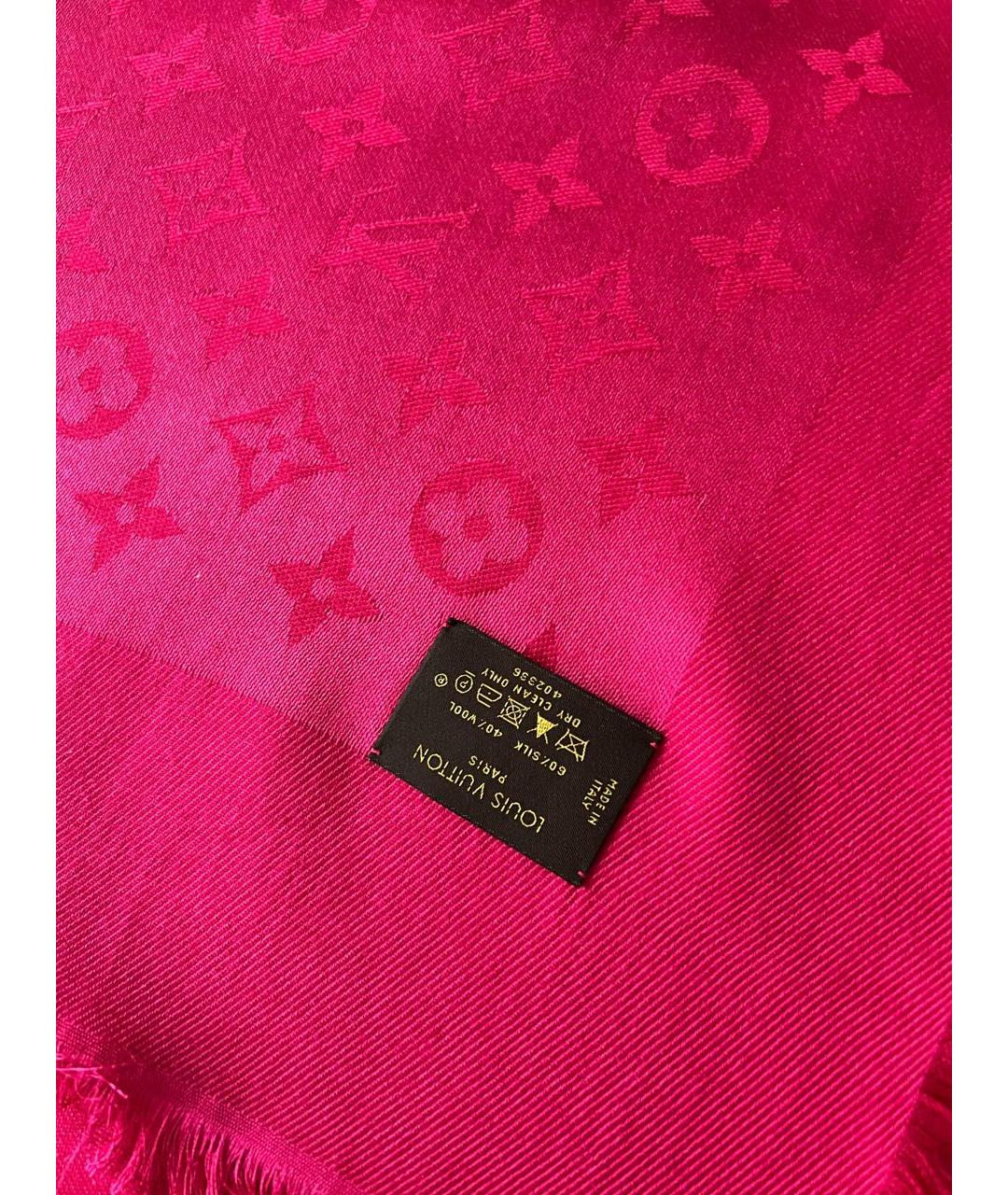 LOUIS VUITTON Фуксия шарф, фото 4