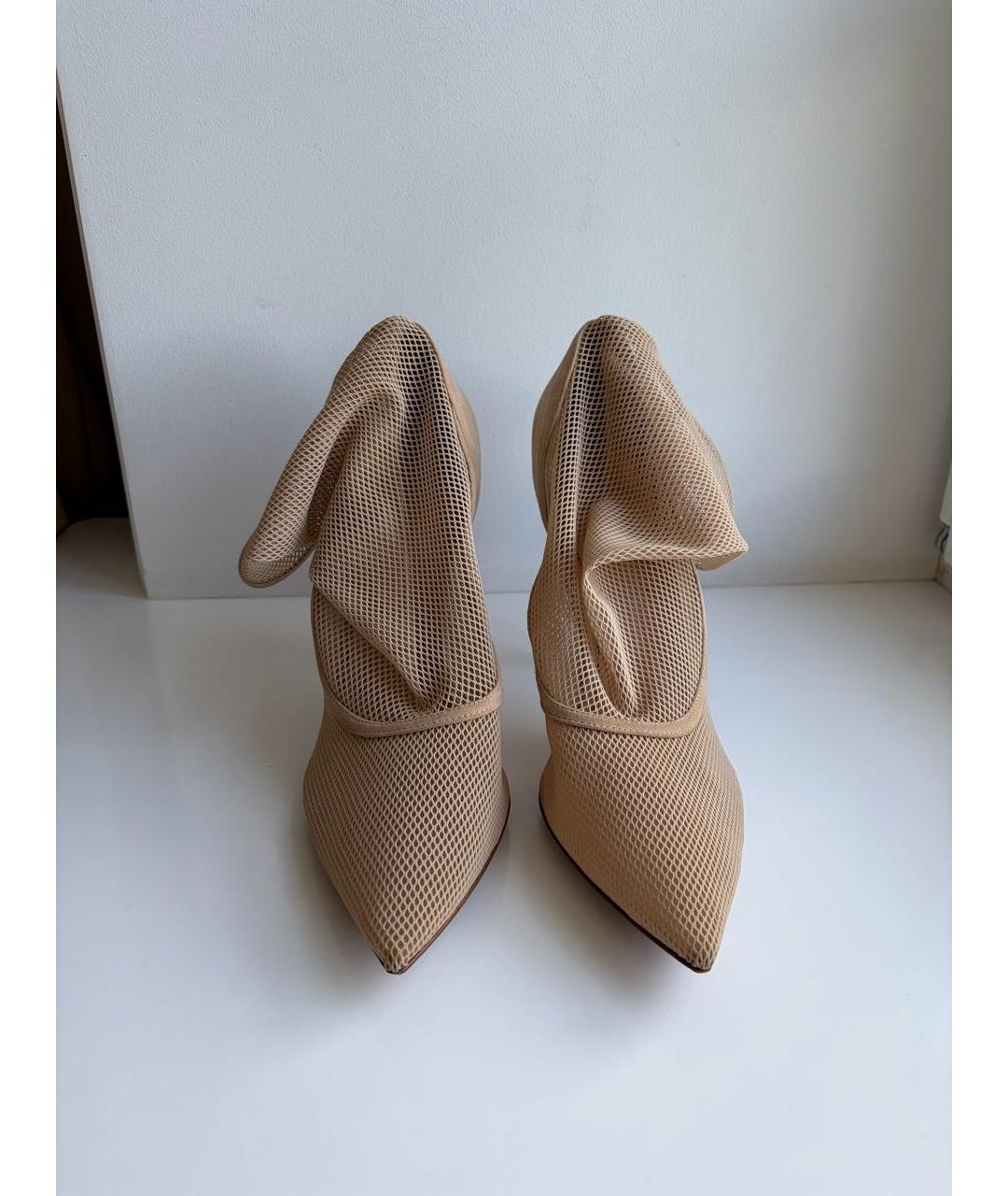 GIANVITO ROSSI Бежевые текстильные ботильоны, фото 2