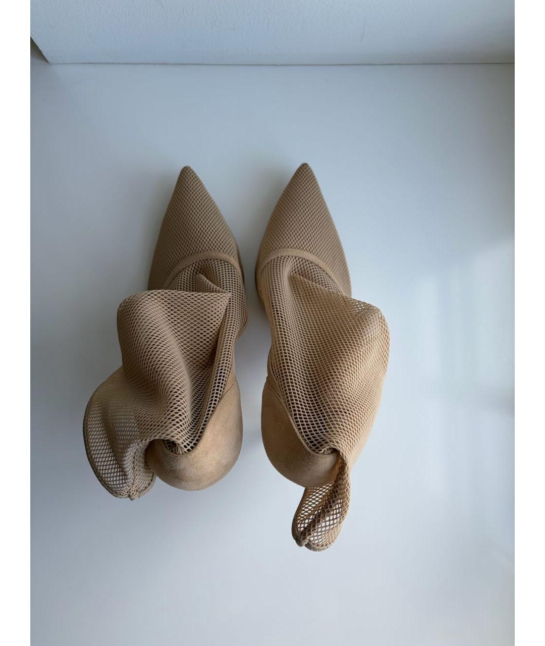 GIANVITO ROSSI Бежевые текстильные ботильоны, фото 3