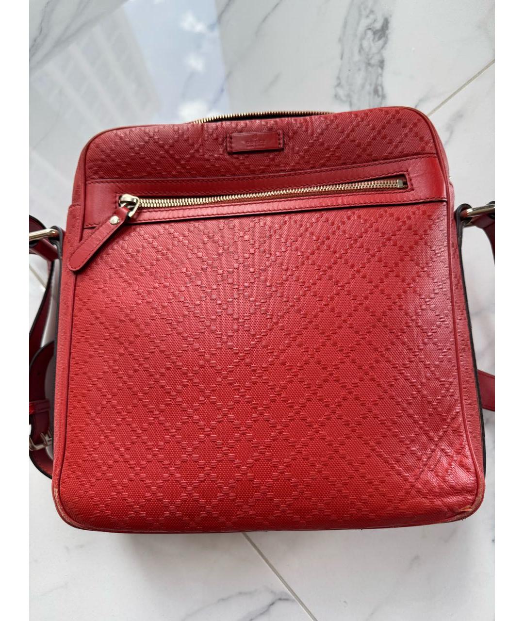 GUCCI Оранжевая кожаная сумка через плечо, фото 5