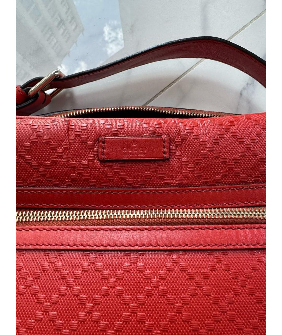 GUCCI Оранжевая кожаная сумка через плечо, фото 4