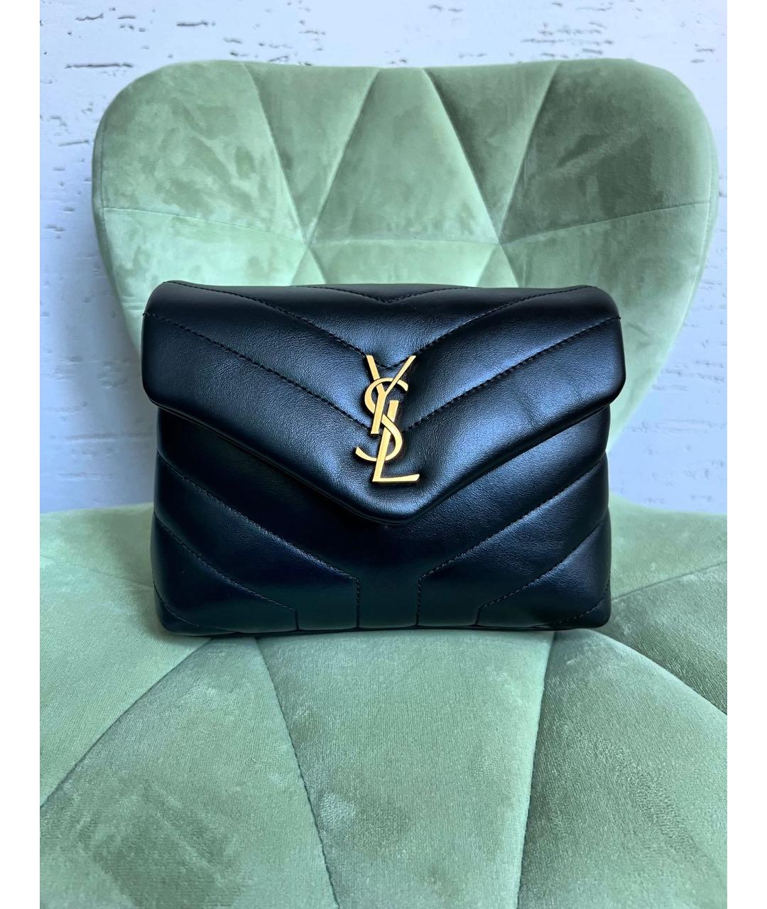 SAINT LAURENT Черная кожаная сумка через плечо, фото 9