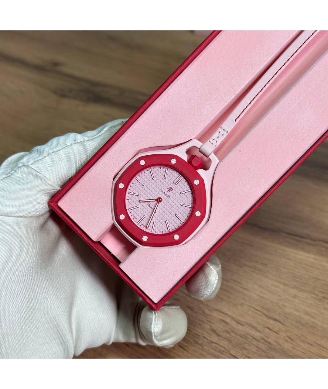 Swatch Розовые керамические часы, фото 2
