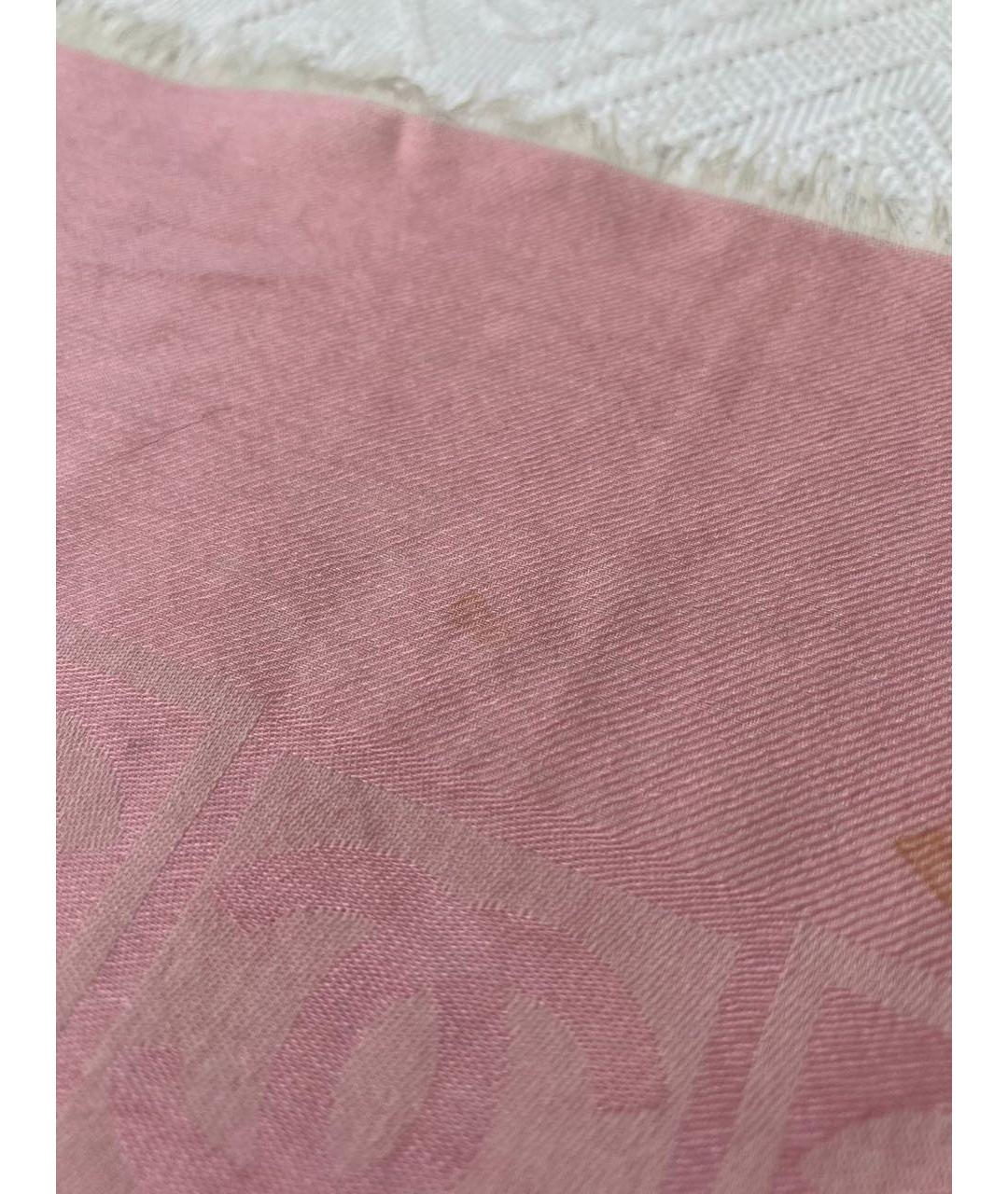 CHANEL Розовый шарф, фото 4