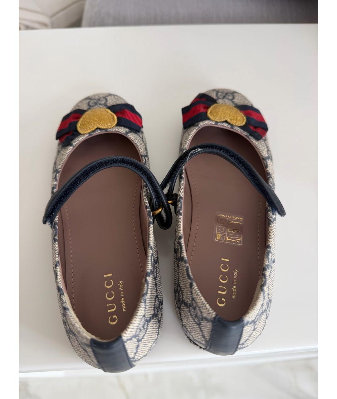 GUCCI Черные кожаные балетки, фото 5