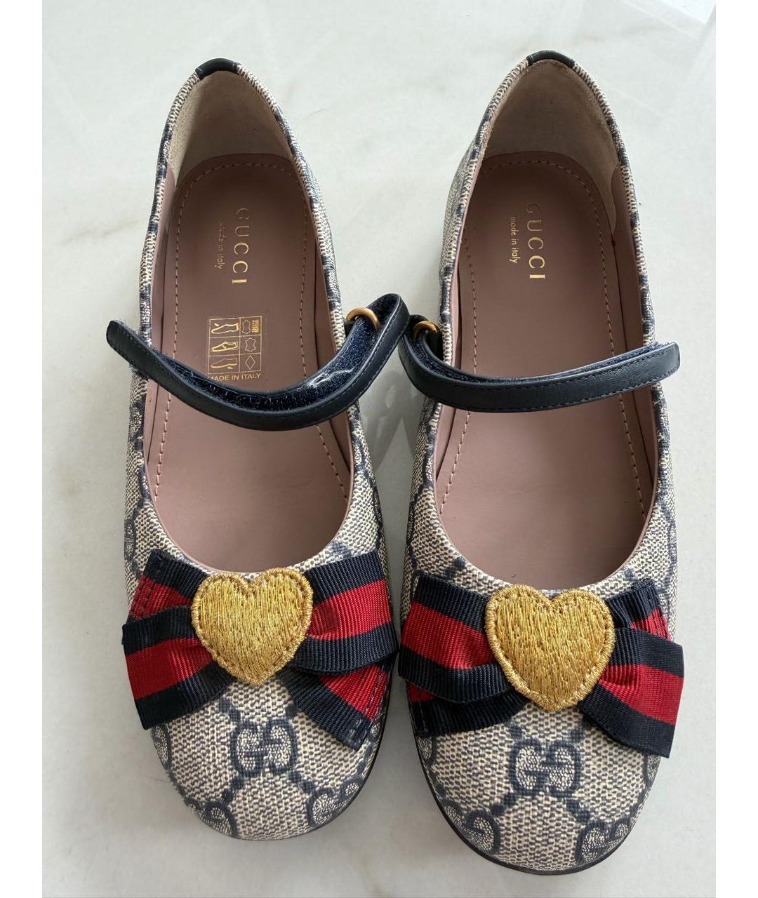 GUCCI Черные кожаные балетки, фото 2